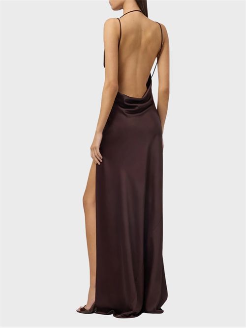 Vera Maxi Dress in Liquid Satin with Cowl Neck THE ANDAMANE | TM170157ATNP229640